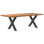 vidaXL Eettafel rechthoekig 220x100x74 cm massief eikenhout, Verzenden, Nieuw