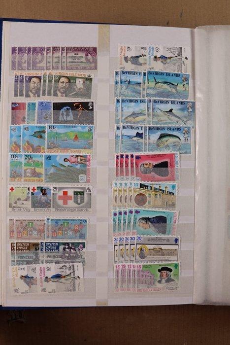 Wereld 1924/2010 - Grote voorraad in 1 Leuchtturm stockboek, Timbres & Monnaies, Timbres | Amérique