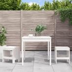 vidaXL 3-delige Bistroset massief grenenhout wit, Tuin en Terras, Tuinsets en Loungesets, Verzenden, Nieuw