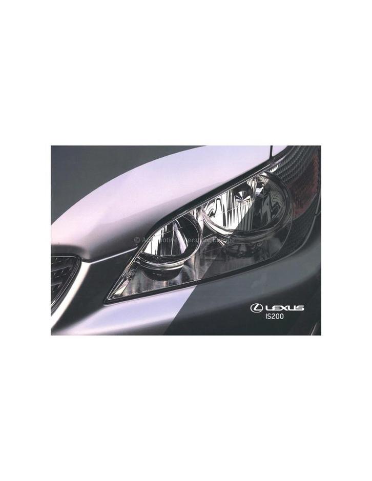 1999 LEXUS IS200 BROCHURE ENGELS, Boeken, Auto's | Folders en Tijdschriften