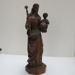 sculptuur, vierge a lenfant - 33 cm - Hout, Antiquités & Art