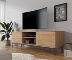 TV-Meubel eiken 150 cm industrieel, Nieuw, Overige materialen, Minder dan 100 cm, 25 tot 50 cm