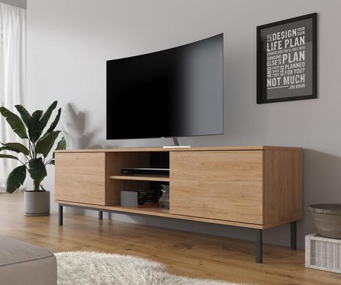 TV-Meubel eiken 150 cm industrieel, Huis en Inrichting, Kasten |Televisiemeubels, 25 tot 50 cm, Nieuw, Overige materialen, Minder dan 100 cm