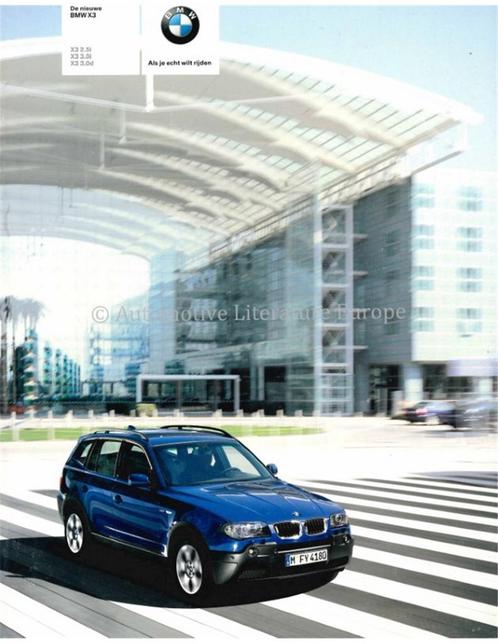 2003 BMW X3 BROCHURE NEDERLANDS, Boeken, Auto's | Folders en Tijdschriften
