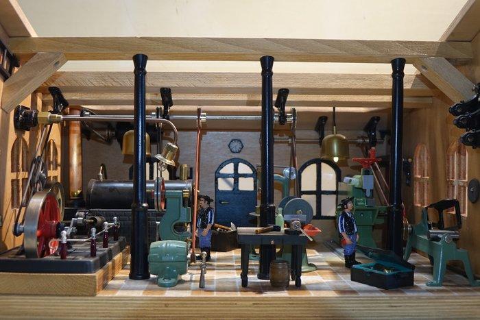 Moteur à vapeur - Fer - 1980-1990 - atelier de machines à, Antiek en Kunst, Antiek | Wandborden en Tegels