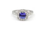 Trouwring - 14 karaat Witgoud -  2.51ct. tw. Tanzaniet -
