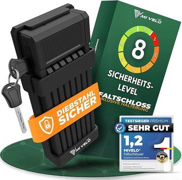 2dekans | MIVELO Fietsslot – Vouwslot met Beugel & Sleutel – beschikbaar voor biedingen