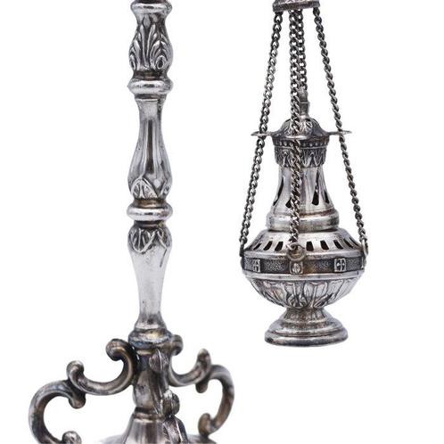 Wierookvat - Botafumeiro - .925 zilver, Antiek en Kunst, Antiek | Zilver en Goud
