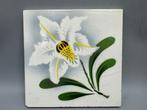 Tegel - 2 bloemen Art Nouveau tegels Jugendstil - 1900-1910