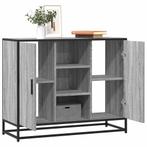 vidaXL Dressoir 92x35x76 cm bewerkt hout grijs sonoma, Huis en Inrichting, Kasten | Dressoirs, Verzenden, Nieuw