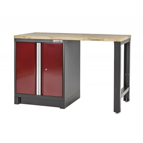 Heavy Duty werkbank met hardhouten werkblad en, Doe-het-zelf en Bouw, Werkbanken, Ophalen of Verzenden