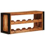 vidaXL Wijnrek Bruin 100 x 45 x 33 cm Massief Acacia Hout, Huis en Inrichting, Verzenden, Nieuw