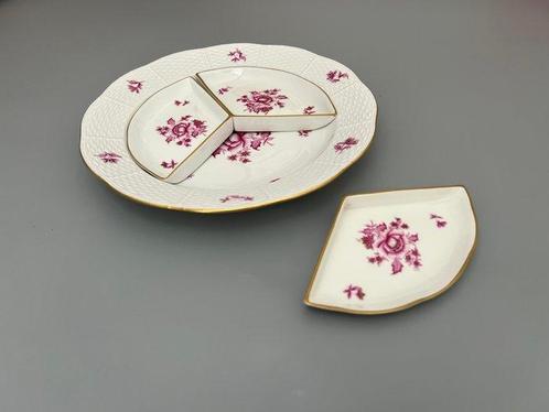 Herend - Hors doeuvre set (4) - Nanking Bouquet Pur Pur met, Antiek en Kunst, Antiek | Meubels | Tafels