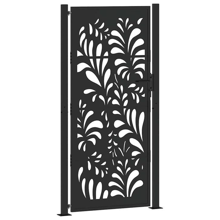 Poort 105x205cm Zwart Staal | Retour Deal | -40% (tuinpoort), Tuin en Terras, Tuinhekken en Hekwerk, Met poort, Nieuw, IJzer, Tuinhek