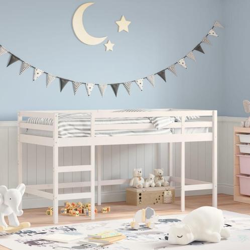 vidaXL Kinderhoogslaper met ladder 90x200 cm massief, Huis en Inrichting, Slaapkamer | Bedden, Nieuw, Verzenden