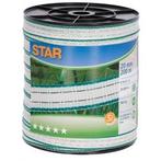 Star breed lint.,200m,20mm, wit/groen, 2xcu 0,30+4xni 0,30 -