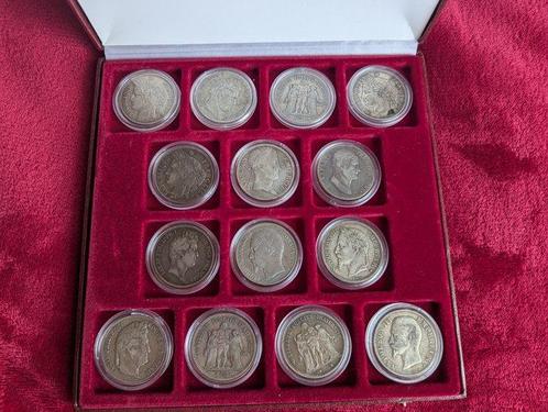 France. 5 Francs 1802/1874 (lot of 14 silver coins), Postzegels en Munten, Munten | Europa | Niet-Euromunten