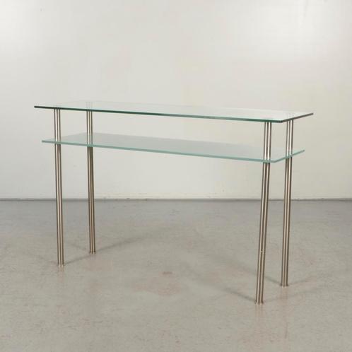 Sidetable Solidesk - Transparant blad - 120 x 40 cm, Huis en Inrichting, Tafels | Salontafels, Gebruikt, Ophalen of Verzenden