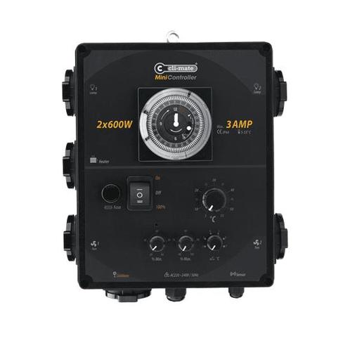 Cli-mate mini controller MG-3 | 3.0 A | 2 x 600W | 230V, Doe-het-zelf en Bouw, Ventilatie en Afzuiging, Verzenden