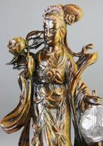 Statuette Kwanyin Sculpture - Oeil de Tigre - tiger eye