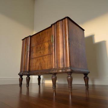 Commode - Bois, Laiton, Noyer