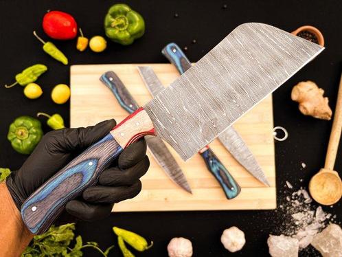 Keukenmes - Kitchen knife set - Keukensmes, gesmeed staal en, Antiek en Kunst, Antiek | Keukengerei