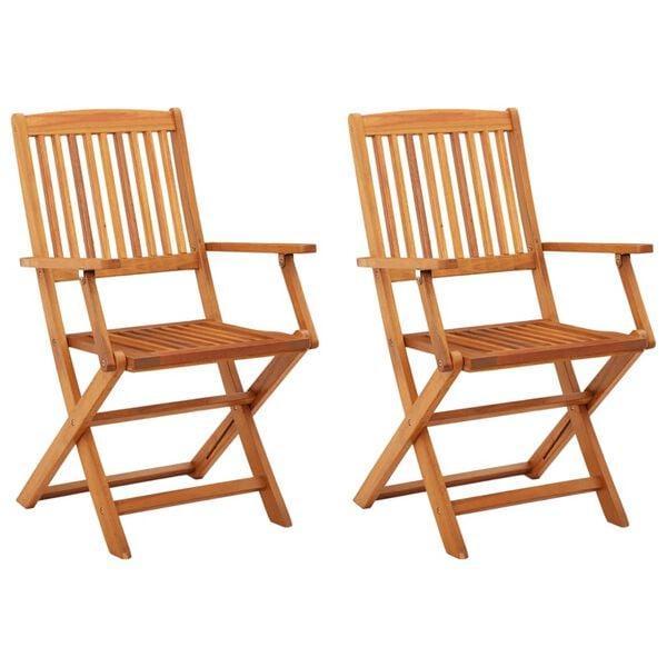 Massief Eucalyptushout Stoelen 2 st | Retour Deal | Nu La..., Tuin en Terras, Tuinstoelen, Inklapbaar, Nieuw, Hout, Verzenden