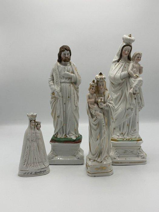 4 heiligen beeldjes, 19e-eeuw - Porselein - 1850-1900, Antiek en Kunst, Kunst | Niet-Westerse kunst