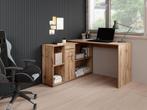 Meubella bureau Crister eiken 120 cm hoekbureau, Huis en Inrichting, Verzenden, Nieuw