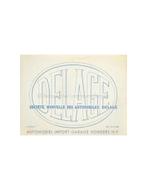 1937 DELAGE PRIJSLIJST BROCHURE FRANS, Ophalen of Verzenden, Nieuw