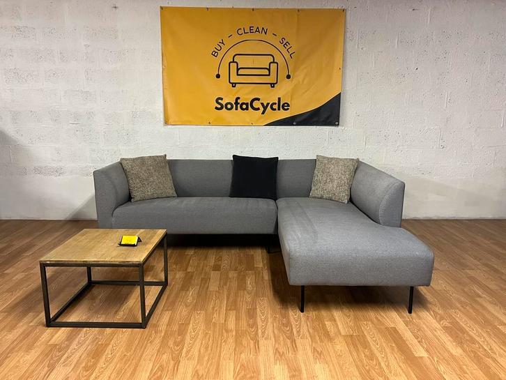 Moderne grijze hoekzetel – strak design - SofaCycle, Maison & Meubles, Canapés | Sofas & Chaises Longues, Enlèvement ou Envoi