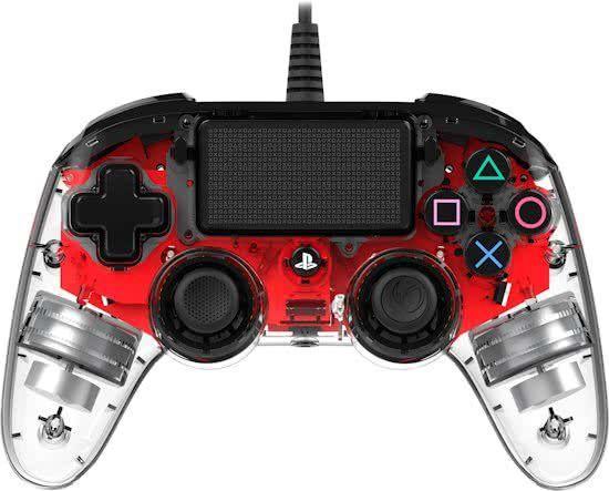 Bigben Nacon Wired Illuminated Compact Controller-Rood, Games en Spelcomputers, Games | Sony PlayStation 4, Ophalen of Verzenden