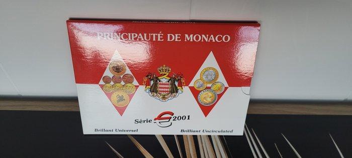 Monaco. Year Set (BU) 2001 (Zonder Minimumprijs), Postzegels en Munten, Munten | Europa | Euromunten