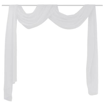 vidaXL Overgordijn doorschijnend voile 140 x 600 cm wit, Verzenden, Nieuw