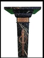 Art déco Colonne - 1850-1900 - Colonne en marbre vert, Antiquités & Art