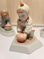 Zsolnay - Beeldje - 3 zsolnay pels beeldje (3) - Porselein, Antiek en Kunst