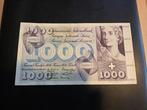 Zwitserland. - 1000 Franken 1963 - Pick 52f, Postzegels en Munten