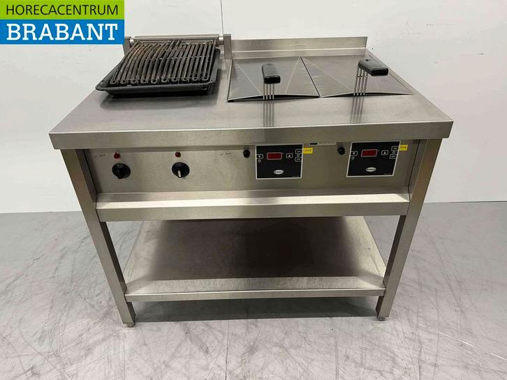 RVS Rubbens Dubbele Friteuse Frituur 2 x 10 liter met, Zakelijke goederen, Horeca | Keukenapparatuur, Ophalen of Verzenden