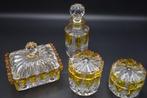 Art Deco Toiletset (4) - Val Saint Lambert - Glas - Vanity