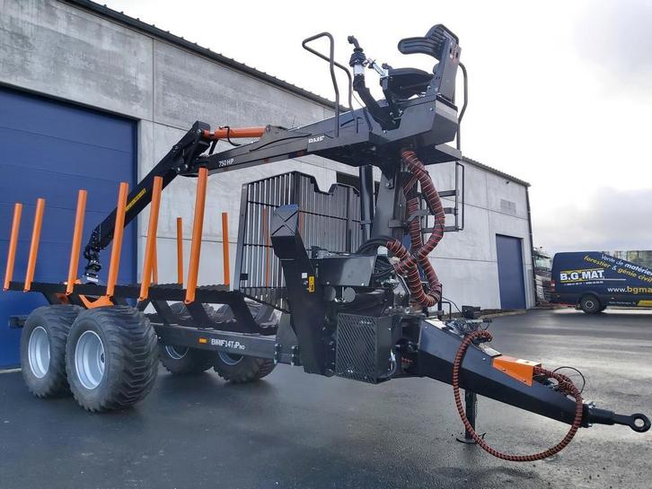 Remorque forestière BMF 14 T + 750 HP, Zakelijke goederen, Machines en Bouw | Tuin, Park en Bosbouw