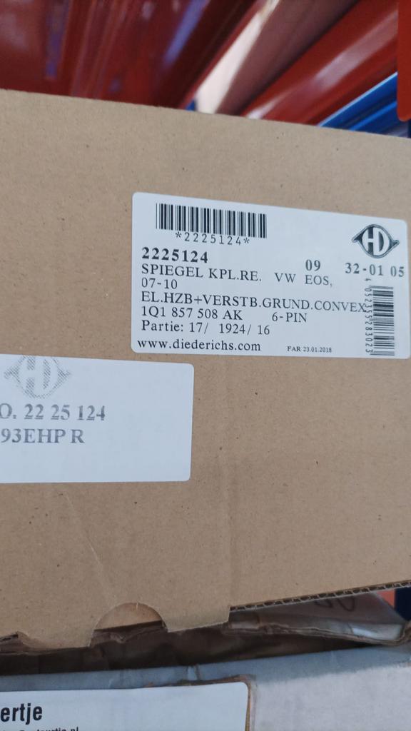 Buitenspiegel rechts VW Eos | Retour Deal 45% Korting!, Auto-onderdelen, Carrosserie, Rechts, Nieuw, Verzenden