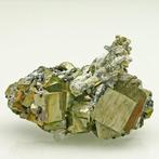 Museum-kwaliteit pyriet met kwarts, calciet en sphaleriet., Verzamelen