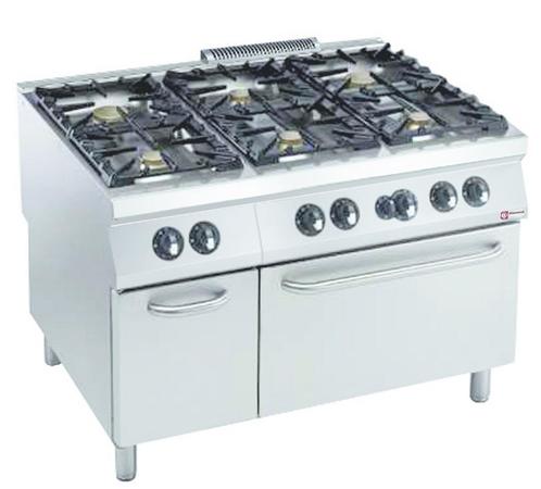 Gasfornuis | 6 Branders | 6x 10kW | Met Gasoven 8.5kW - GN, Zakelijke goederen, Horeca | Keukenapparatuur, Nieuw in verpakking