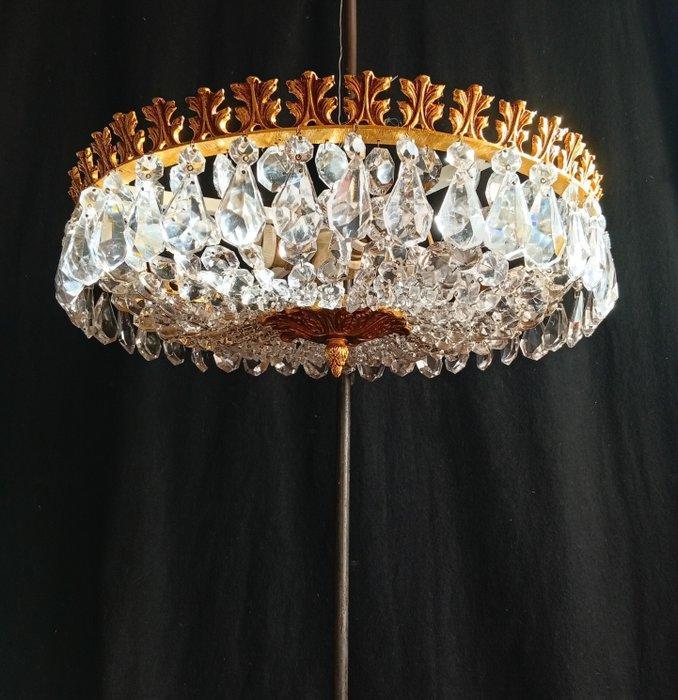 Kroonluchter - Brons, Kristal, Messing - Grande 45cm, Antiek en Kunst, Curiosa en Brocante