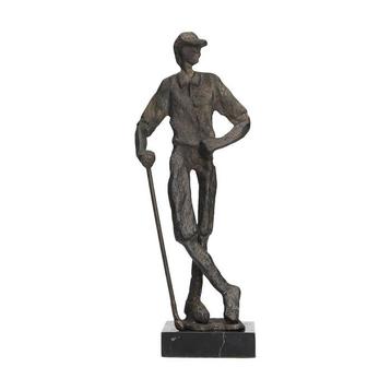 Figuur - Golfer - IJzer, Marmer beschikbaar voor biedingen
