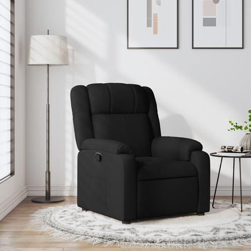 vidaXL Fauteuil verstelbaar stof zwart, Huis en Inrichting, Fauteuils, Nieuw, Verzenden