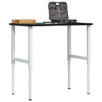 vidaXL Werkbank 100x60x(71,5-98) cm eikenhout donkerbruin, Verzenden, Nieuw