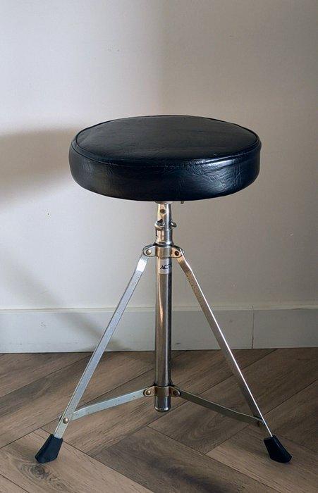 Kruk - Vintage in hoogte verstelbare werk kruk - Leder,, Antiek en Kunst, Antiek | Wandborden en Tegels