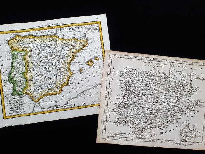 Europa - [Set van 2] - Spanje / Portugal / Balearen / Ibiza, Boeken, Atlassen en Landkaarten
