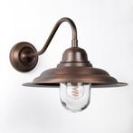 Stal- & Boerderijlampen Muurlamp Derby Antiek donker messing, Tuin en Terras, Verzenden, Nieuw